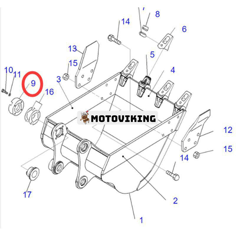 Skopplatta 205-70-74391 för Komatsu Grävmaskin HB205 HB215 PC200 PC200CA PC200Z PC210 PC220 PC228 PC228US PC228UU PC230