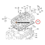 Topplockspackning 1G750-03312 för Kubota Engine D1703 D1803 Traktor L3240DT L3240HST L3400DT L3400H L3430DT L3430HST L3540HST