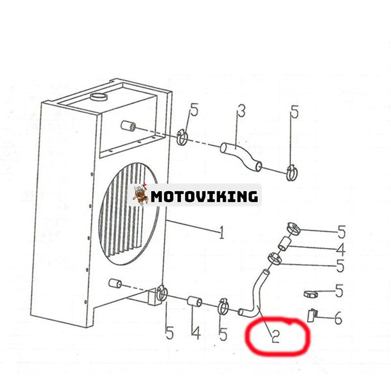 Vattenutloppsrör 13021981 för Deutz Engine TD226B