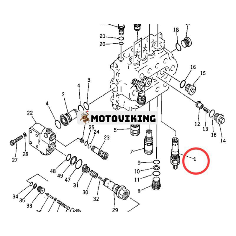 Huvudavlastningsventil 700-92-55000 för Komatsu grävmaskin PC200-2 PC220-2 PC300-2 PC650-1 PC710-5