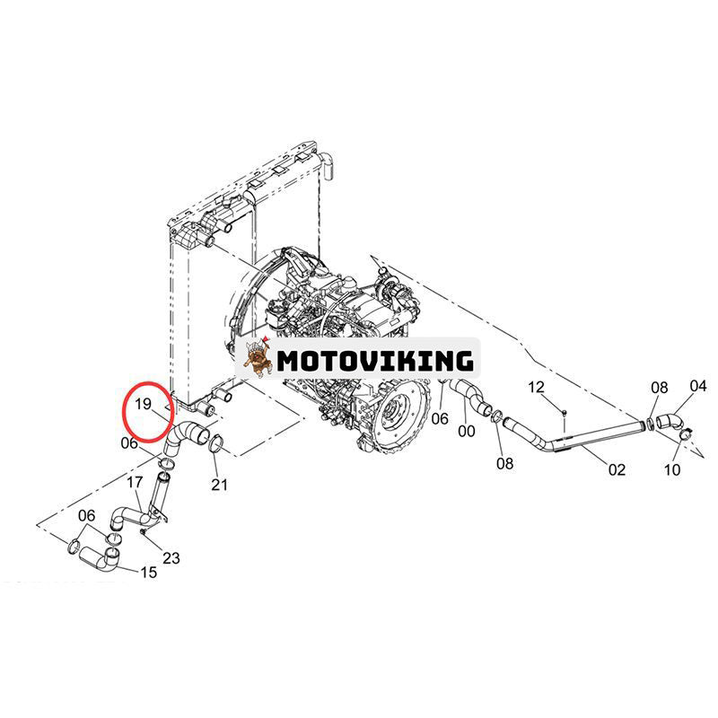 Slang 4643561 för Isuzu Engine 4HK1 Hitachi Grävmaskin Zaxis 200-3 ZX200-3 ZX210H-3 ZX220W-3 ZX240-3