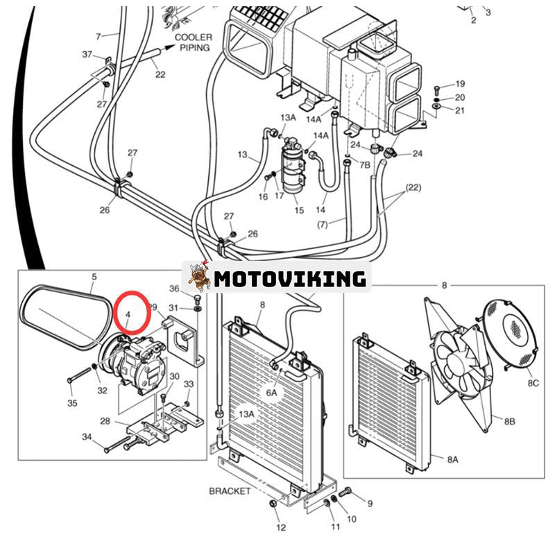 10PA15C A/C-kompressor 4208-6018A för Doosan Daewoo hjullastare DL160 DL300-3 DL350-3 DL400 DL420 DL450