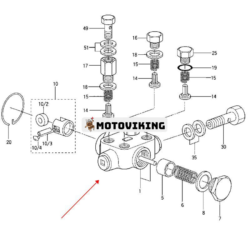 Bränslepump för Zexel 105237-4800 Bosch 9440610190 Mitsubishi ME740040