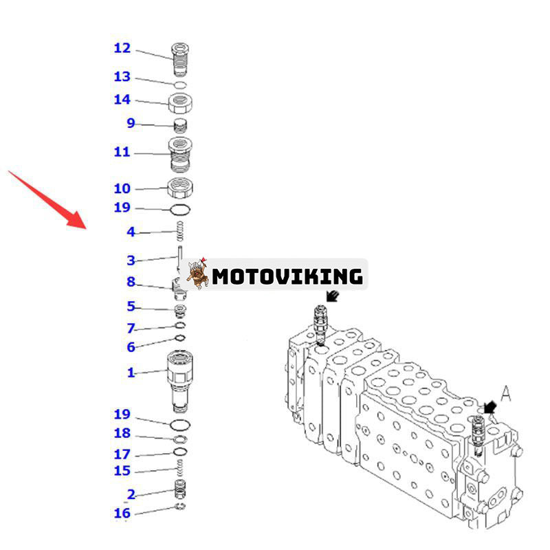 Huvudkontroll övertrycksventilenhet 723-40-51401 för Komatsu grävmaskin PC200-6 PC210-6 PC220-6 PC230-6 PC250-6