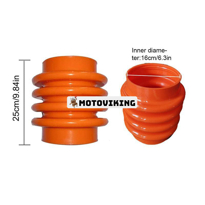 ID 160 mm H 250 mm Orange bälg för Mikasa stampstam MT70 MT75 MT-74F MT74F