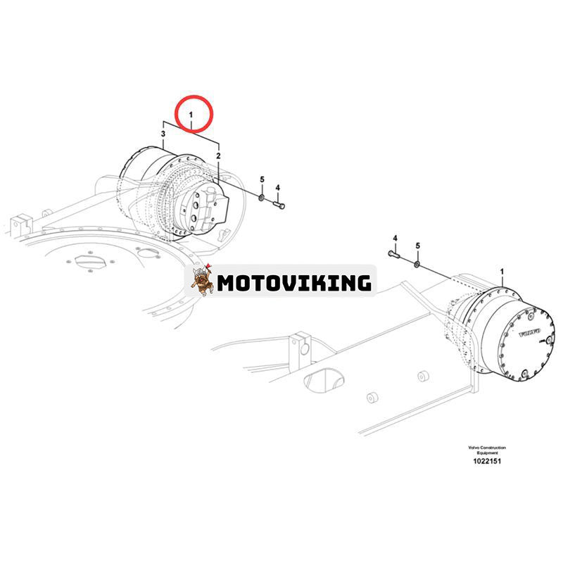 Resväxellåda med motor VOE14593321 VOE14631200 för Volvo grävmaskin EC480D EC380D EC380E EC480E