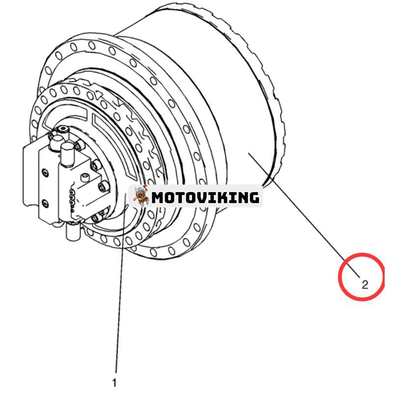 Reseväxellåda LS53D00007F1 för Kobelco grävmaskin SK485-8 SK485-9 SK485LC-9