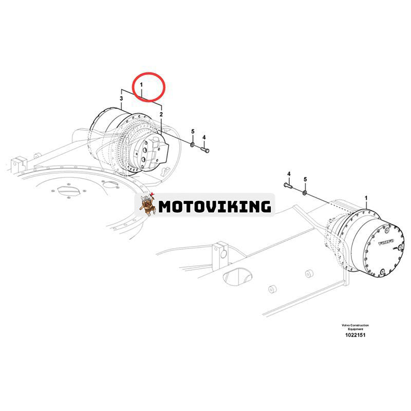 Resväxellåda med motor VOE14667672 för Volvo grävmaskin EC240C EC290C EC290B FC2924C