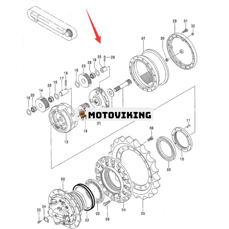 Reseväxellåda med motor 9181123 för Hitachi grävmaskin ZX120 ZX120-3 ZX125US ZX130-3 ZX130H ZX130K ZX130K-3 ZX130LCN-3 ZAXIS120 ZAXIS130H ZAXIS130K