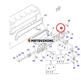Oljekylarkåpa 6136-61-2113 för Komatsu Engine 6D105 Grävmaskin PC300LC-5 PC220-3 PC200-1 PC200-3