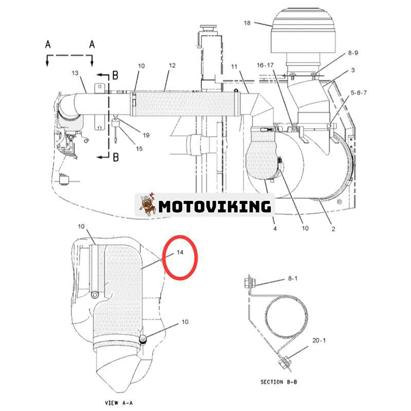 Slang 193-2781 för Caterpillar CAT Engine C-9 Grävmaskin 330C 330CL 330CLN E330C