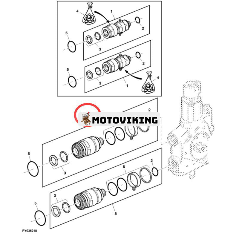 Hydrauliskt snabbkopplingsuttag AL210586 för John Deere traktor 6100 6200 6210 6500 6420