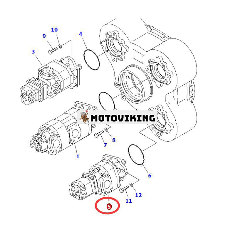 Hydraulisk växelpump 705-95-05100 för Komatsu dumper HM350-2 HM350-2R