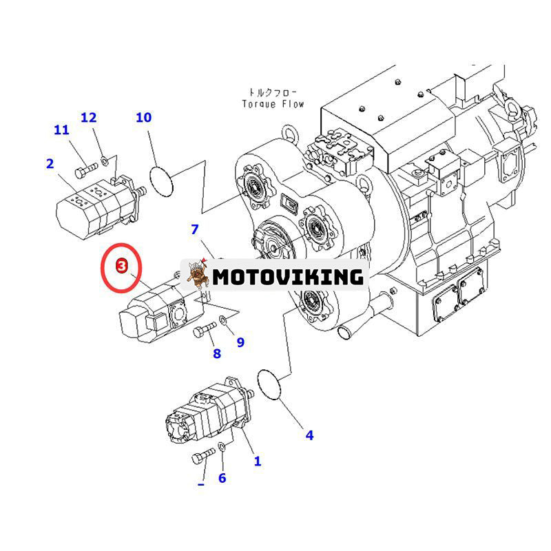 Hydraulisk växelpump 705-95-07081 för Komatsu Dump Truck HD325-7 HD325-7R HD405-7 HD405-7R