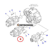 Hydraulisk kugghjulspump 705-57-46020 för Komatsu hjullastare WA600-3D WA600-3