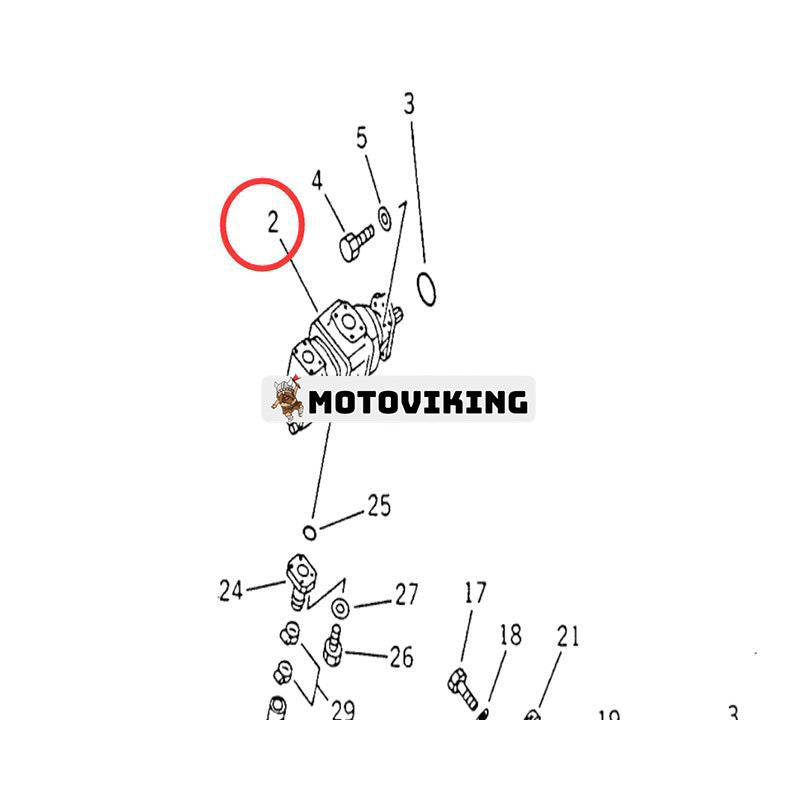 Hydraulpump 705-52-40070 för Komatsu hjulschaktare WD600-1H