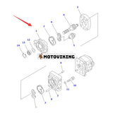 Hydraulpump 705-41-08250 för Komatsu grävmaskin PC12UU-2