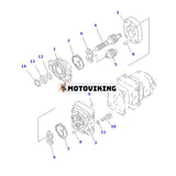 Hydraulpump 705-41-08240 för Komatsu grävmaskin PC28UU-2 PC28UD-2 PC28UG-2