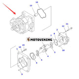 Hydraulpump 705-52-30960 för Komatsu hjullastare WA100-5