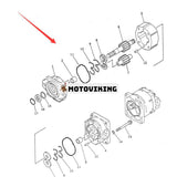 Hydraulisk kugghjulspump 705-52-30150 för Komatsu Crane LW250L-1X LW250L-1H