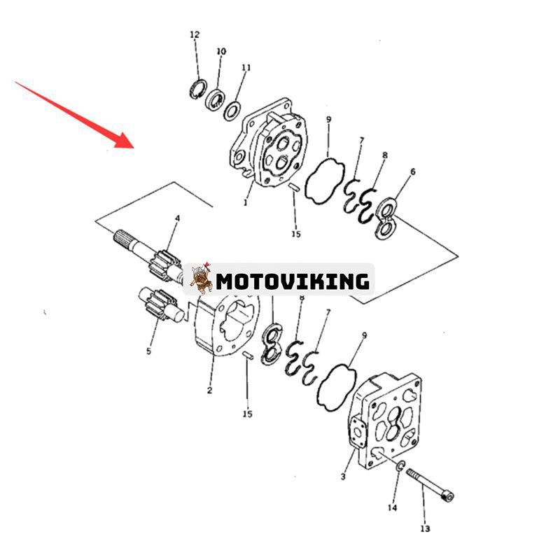 Hydraulisk pumpenhet 705-52-30011 för Komatsu grävmaskin PC650-1