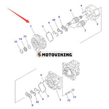 Dubbelpilotkugghjulspump 705-52-21190 för Komatsu grävmaskin PC600-8 PC600-8R PC600LC-8 PC600LC-8R