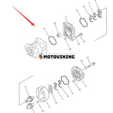 Hydraulpump 705-51-32040 för Komatsu Compactor WF600T-1