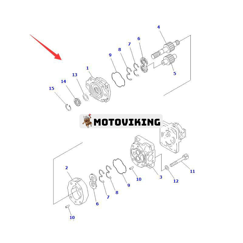 Hydraulpump 705-51-31070 för Komatsu grävmaskin PC1000SE-1 PC1000-1 PC1000LC-1 PC1000SP-1