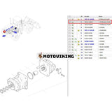 Hydraulpump 705-22-43040 för Komatsu hjullastare WA470-3