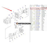 Hydraulpump 705-22-36090 för Komatsu Dump Truck HD255-5 HD255-5EO HD325-6 HD325-6W HD405-6