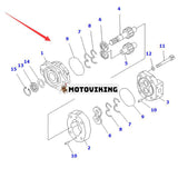 Hydraulisk kugghjulspump 705-21-38160 för Komatsu hjullastare WA500-6 WA500-6R