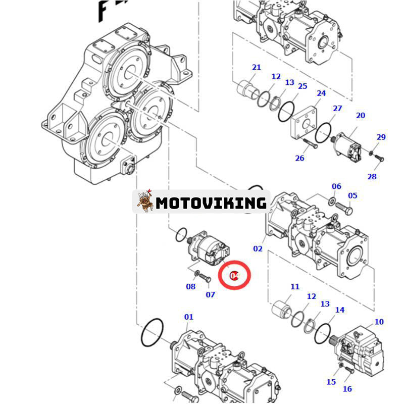 Pumpenhet 705-12-35140 för Komatsu grävmaskin PC3000-6