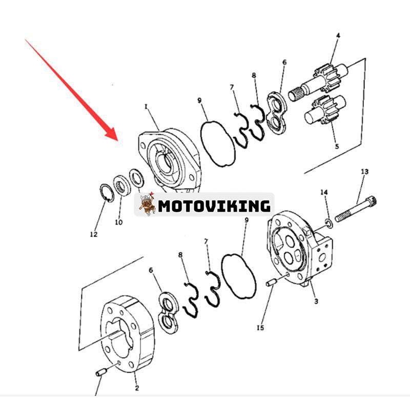 Pumpenhet 705-12-30010 för Komatsu grävmaskin PC400-1 PC400LC-1