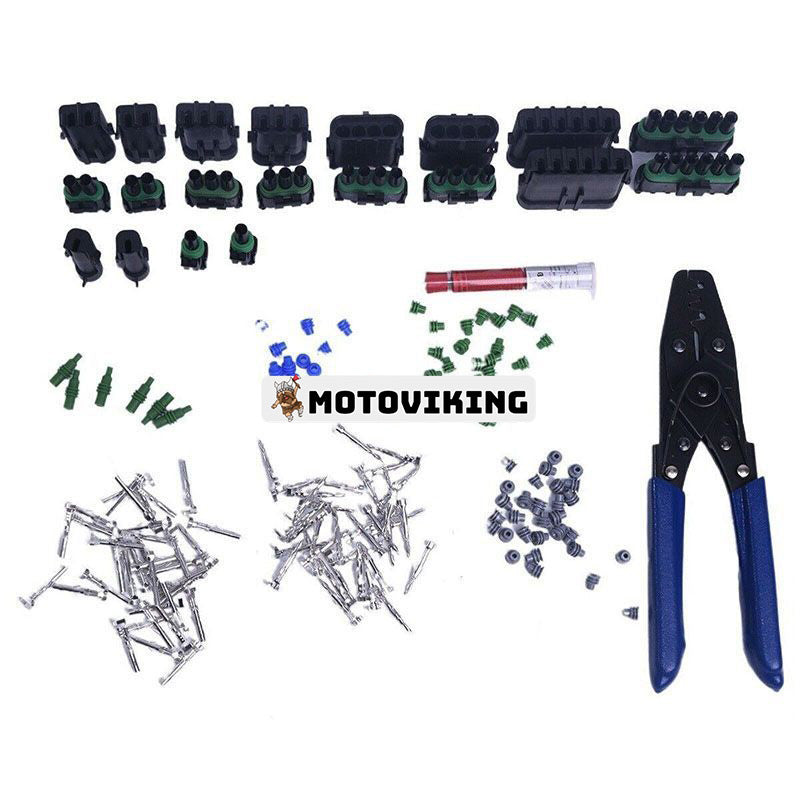 WP-155 - Pro Weather Pack Connector Kit med T-18 Crimp Tool