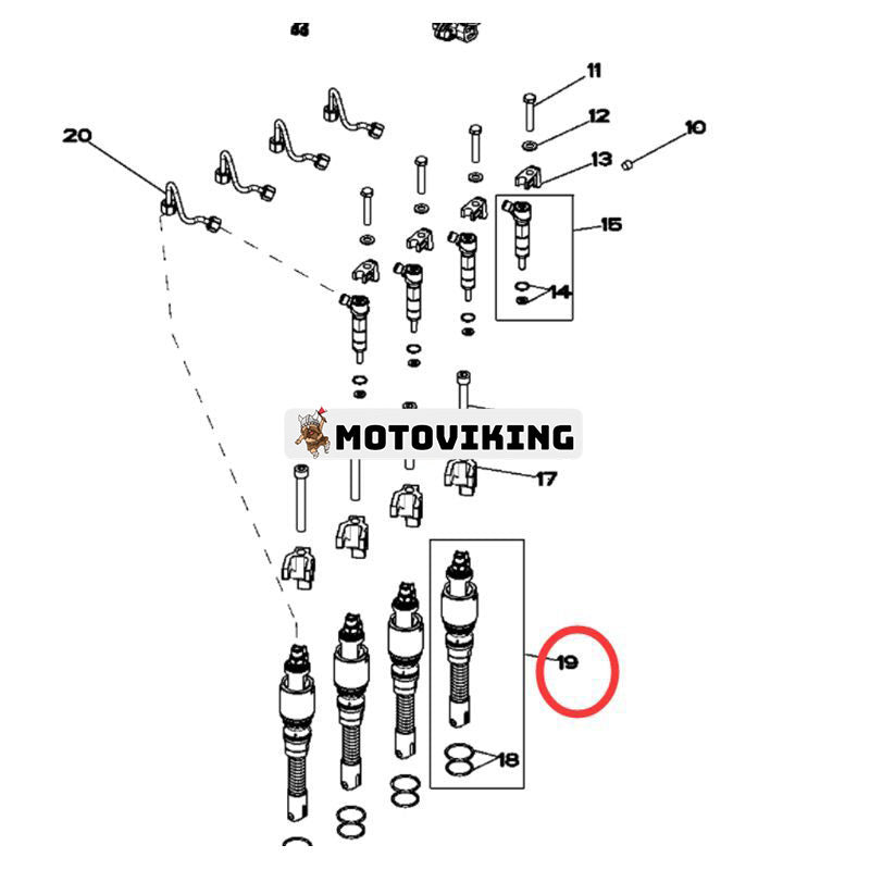 Bränsleinsprutningspump RE534960 för John Deere Engine 4024 5030 Lastare 244J 304J 324J 320D 329D 333D