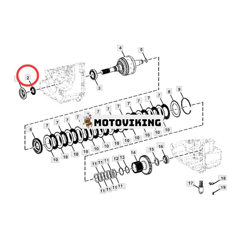 Tätning AT179466 AT467975 för John Deere Engine 4045 6068 Lastare 210K 310E 315SE 325J 410E 710D