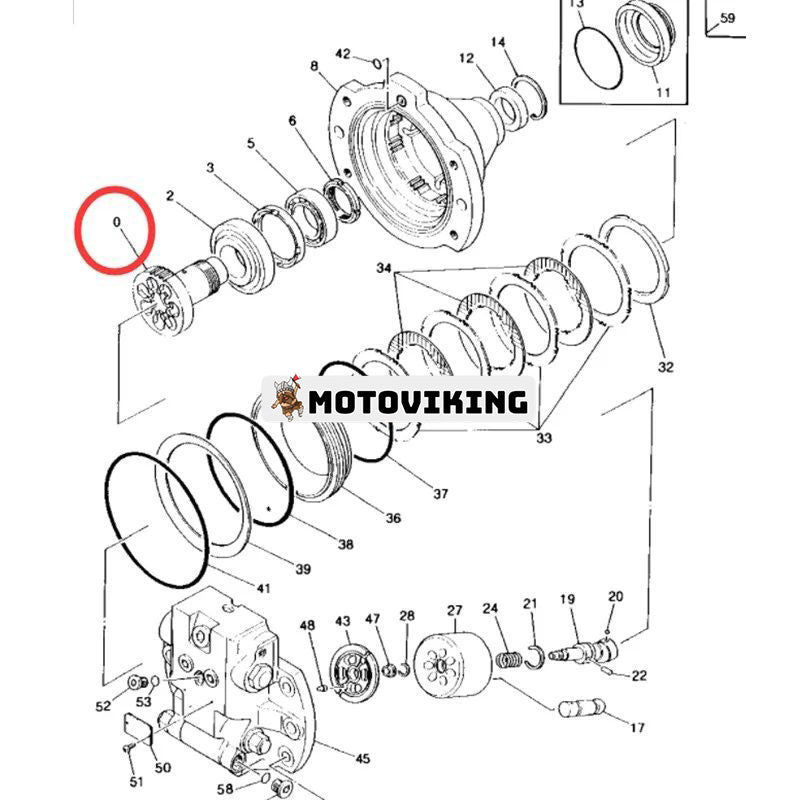 Resemotordrivskiva 2021884 för Hitachi grävmaskin EX100 EX120