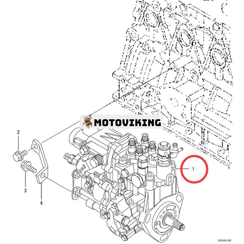 Bränsleinsprutningspump VV72964251400 för Yanmar Engine 4TNV88-XYB Kobelco Grävmaskin 50SR-3