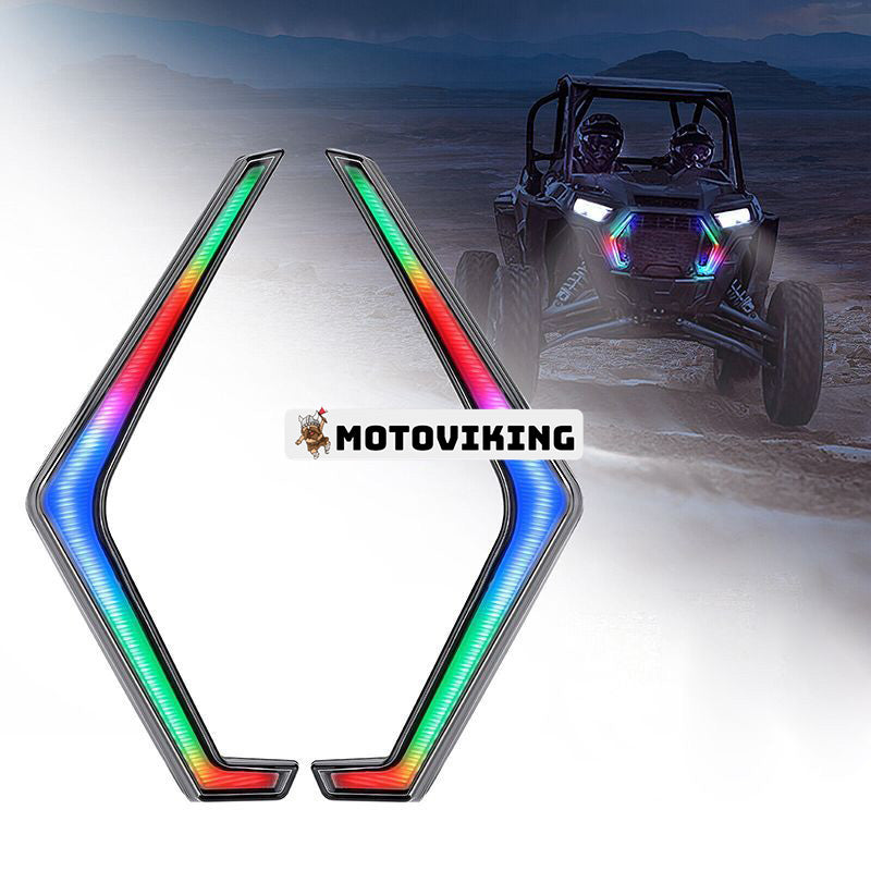 2 st LED blinkers RGB Fang Accent Light B0801-02102CL för Polaris UTV RZR XP 4 1000