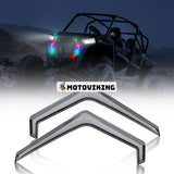 2 st LED blinkers RGB Fang Accent Light B0801-02102CL för Polaris UTV RZR XP 4 1000