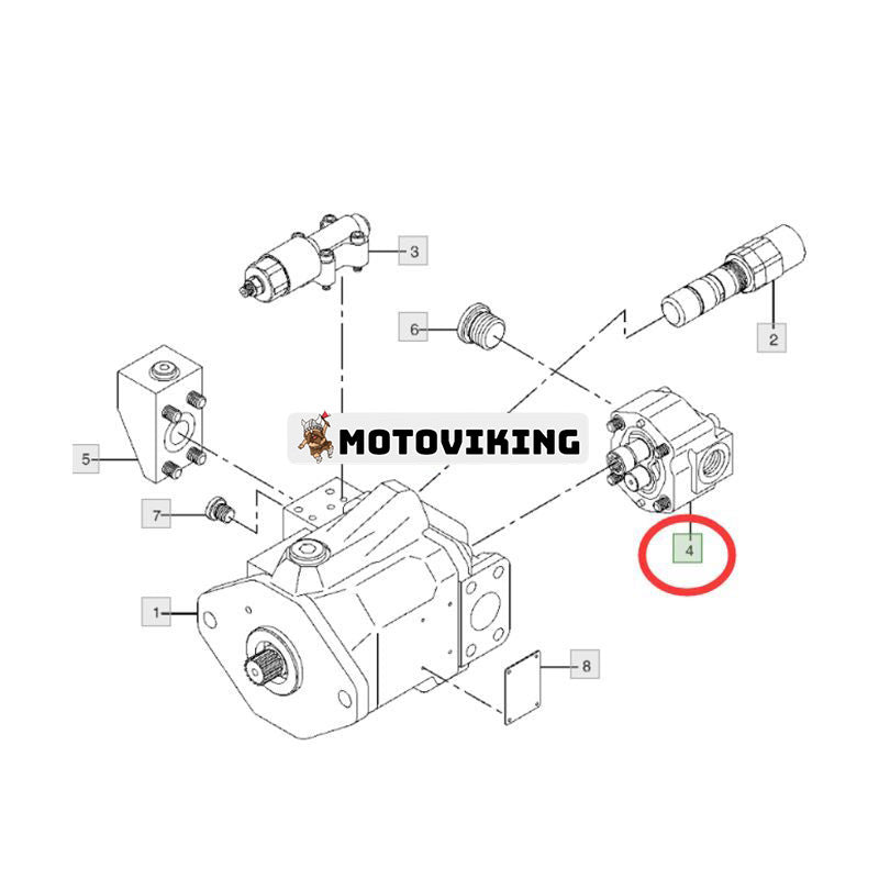 AP2D36 Pilot Kugghjulspump 4472007 för Hitachi Grävmaskin ZX70 ZX75UR ZX75UST ZX80LCK ZX85US-HCME