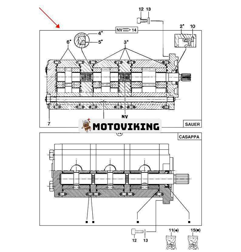 Hydraulpump PJ5350067 PJ5350127 för Volvo Grävmaskin EC14