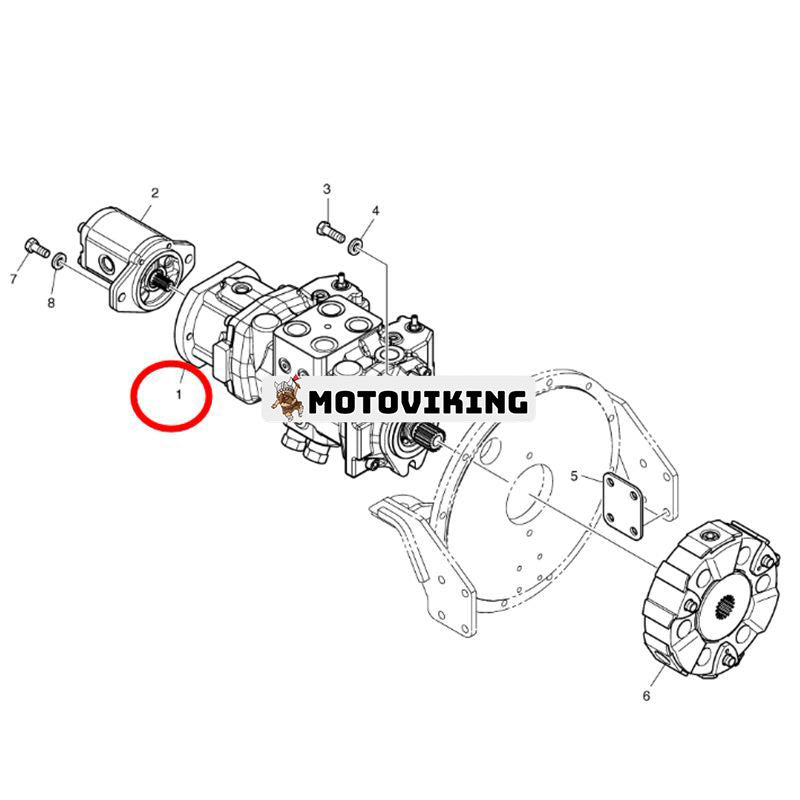 Hydraulpump K1022797 K1022797A för Komatsu Doosan Daewoo Loader 440 Plus DSL 702