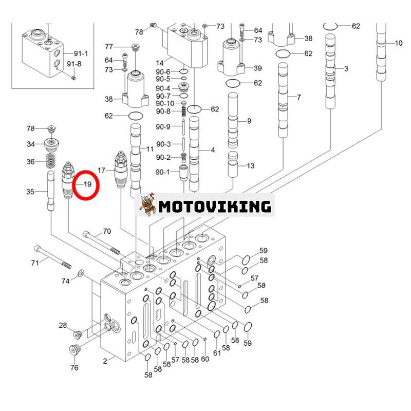 Avlastningsventil 31Q8-17821 för Hyundai grävmaskin R210LC-9 R220LC-9S R290LC-9 R300LC-9S R330LC-9S RB220LC-9S