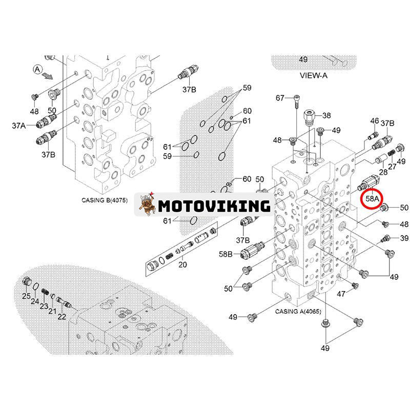 Avlastningsventil XKAY-01489 för Hyundai grävmaskin R380LC-9 R390LC-9 R430LC-9 R480LC-9 R520LC-9 R800LC-9