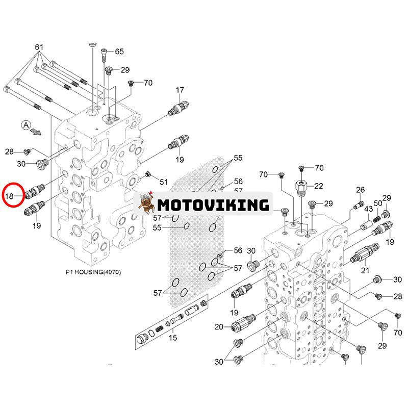 Portavlastningsventil 31QB-17750 31QB-17750K för Hyundai grävmaskin R380LC-9 R390LC-9 R430LC-9 R480LC-9 R520LC-9 R700LC-9