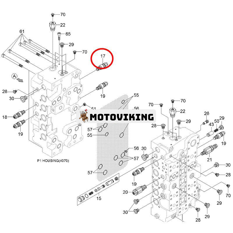 Portavlastningsventil 31QB-17740 31QB-17740K för Hyundai grävmaskin R380LC-9 R390LC-9 R430LC-9 R480LC-9 R520LC-9 R700LC-9 R800LC-9