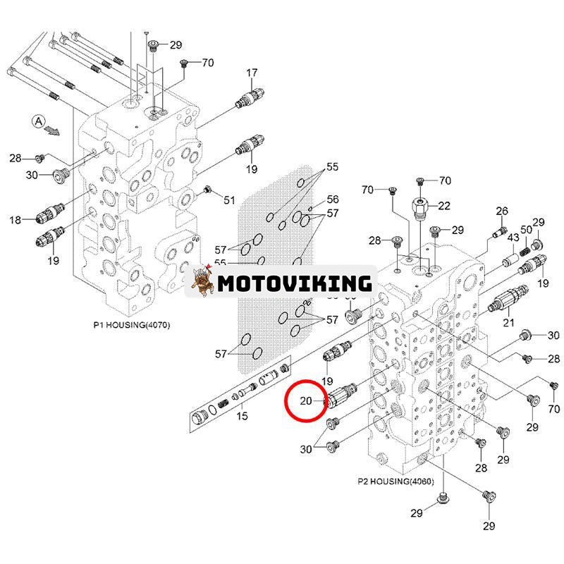 Portavlastningsventil 31QB-17780 31QB-17780K för Hyundai grävmaskin R380LC-9 R390LC-9 R430LC-9 R480LC-9 R520LC-9 R700LC-9 R800LC-9