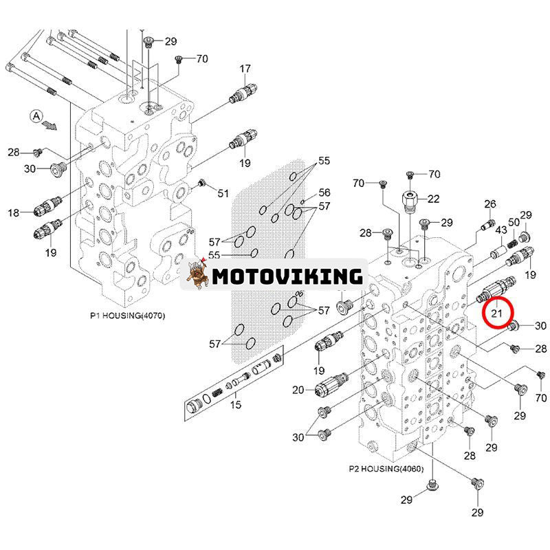 Portavlastningsventil 31QB-17790 för Hyundai grävmaskin R380LC-9 R390LC-9 R430LC-9 R480LC-9 R520LC-9 R700LC-9 R800LC-9