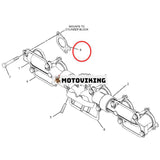 6 st avgasgrenrörspackning 272-1956 för Caterpillar CAT Engine 3126 C7 Grävmaskin 322C 324D 325D 329D